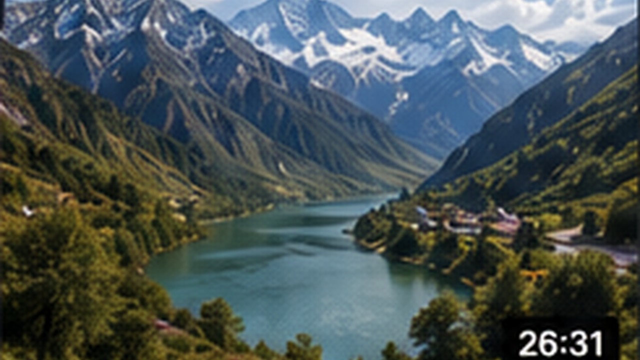 Thung lũng Hunza Pakistan với hồ xanh và núi tuyết
